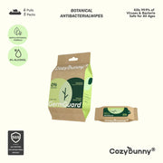 Cozy Bunny Botanical Defense Cleansing Wipes To-Go 6 Sheets x 5 Packs Cozy Bunny