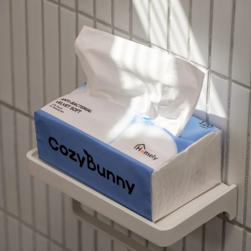 CozyBunny Velvet Soft Antibacterial Facial Tissues (Homely) 4 Packs x 120 Sheets (4 Ply) Cozy Bunny
