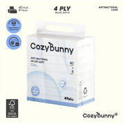 CozyBunny Velvet Soft Pocket Facial Tissues To-Go 8 Packs x 40 Sheets (4 Ply) Cozy Bunny