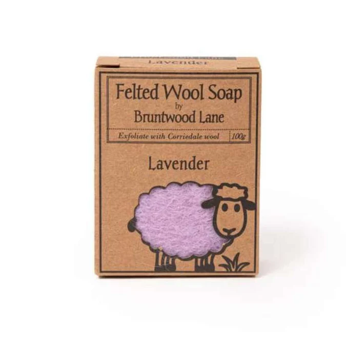 Bruntwood Lane Felted Wool Soap Lavender 100g Bruntwood Lane