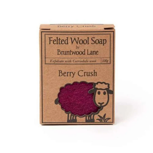 Bruntwood Lane Felted Wool Soap Berry Crush 100g Bruntwood Lane
