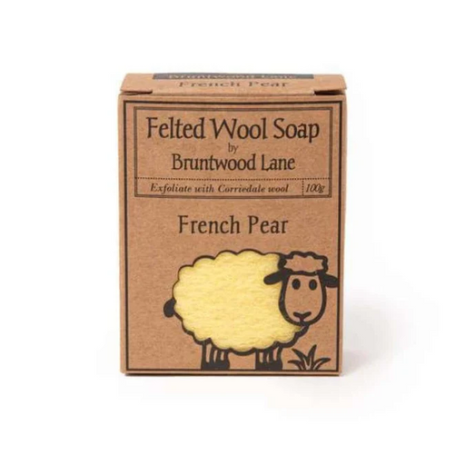 Bruntwood Lane Felted Wool Soap French Pear 100g Bruntwood Lane