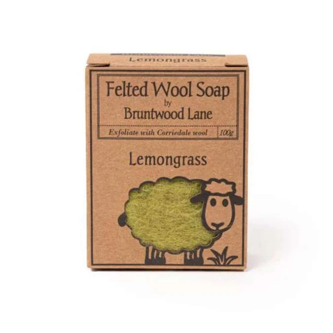 Bruntwood Lane Felted Wool Soap Lemongrass 100g Bruntwood Lane
