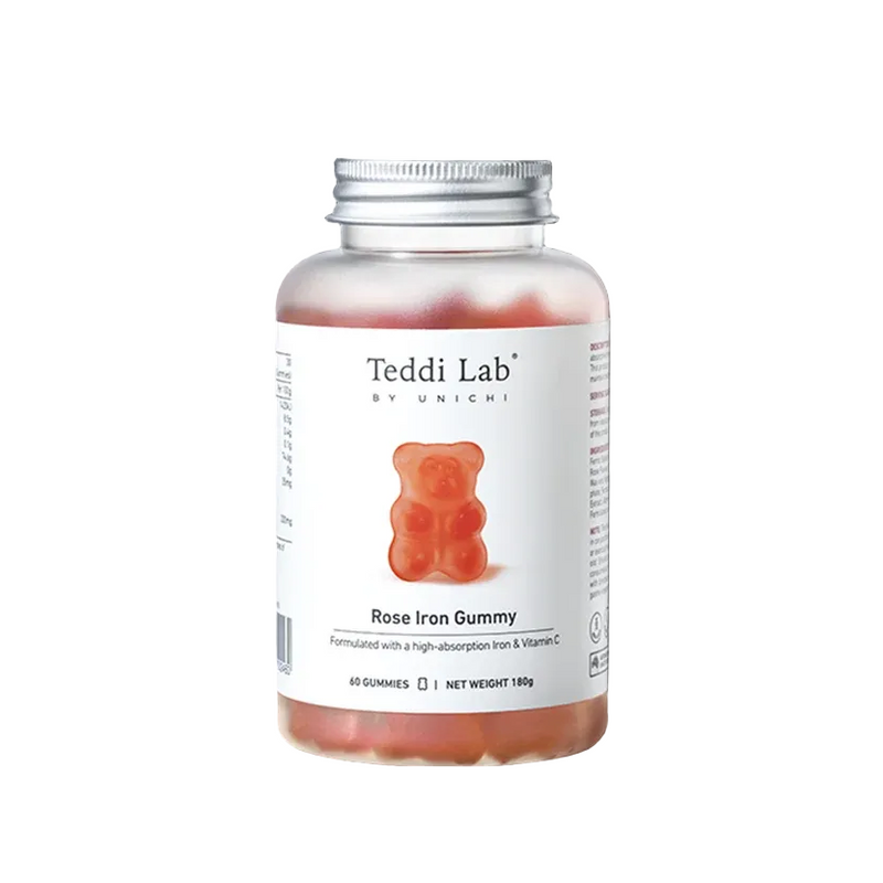 Unichi Teddi Lab Rose Iron & Vitamin C Gummies 60s UNICHI