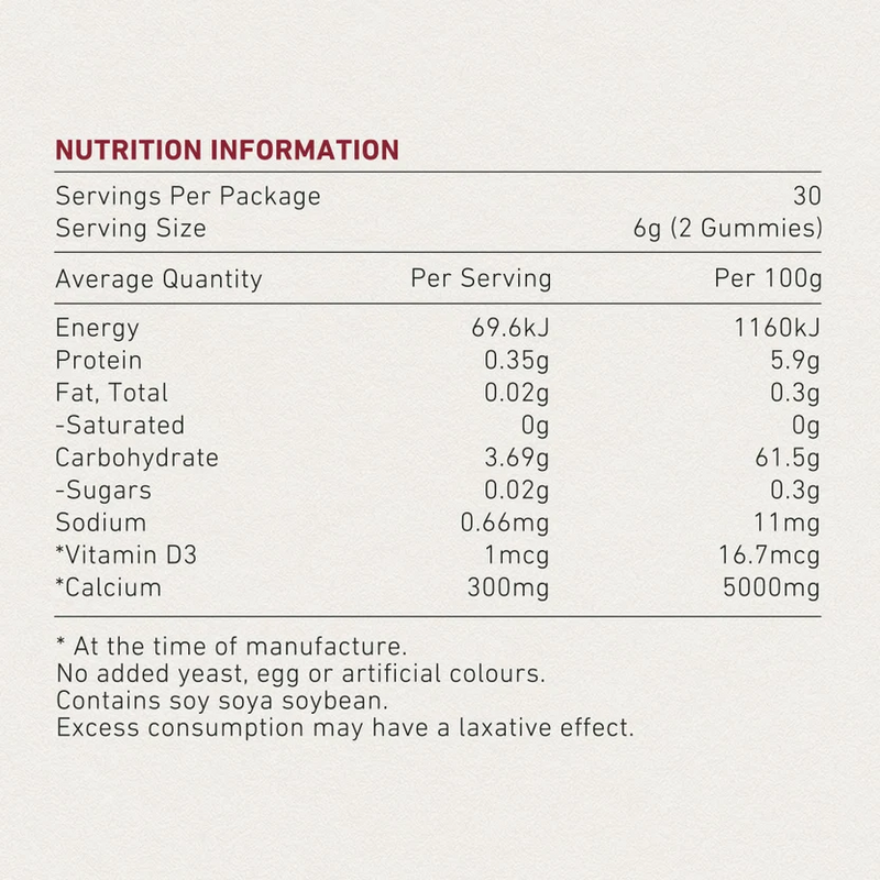 Unichi Teddi Lab Calcium & Vitamin D3 Bone Support Gummies 60s UNICHI