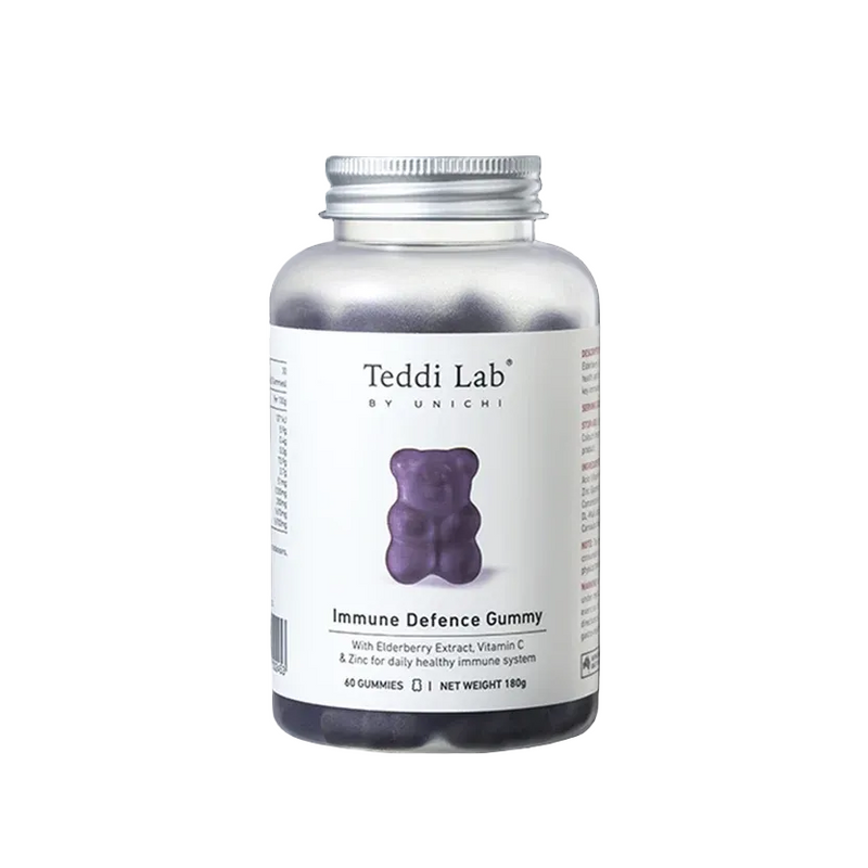 Unichi Teddi Lab Elderberry & Vitamin C Immune Support Gummies 60s UNICHI