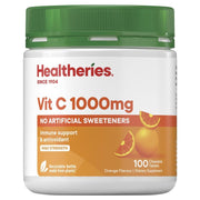 Healtheries Vit C 1,000mg 100 Chewable Tablets Healtheries
