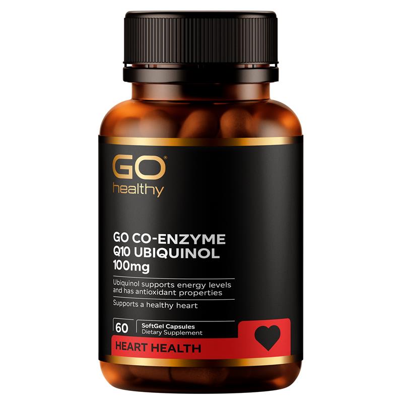 GO Healthy Co-Enzyme Q10 Ubiquinol 100mg 60 Capsules Go Healthy