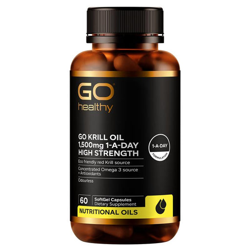 GO Healthy Krill Oil 1,500mg 1-A-Day High Strength 60 Capsules Go Healthy