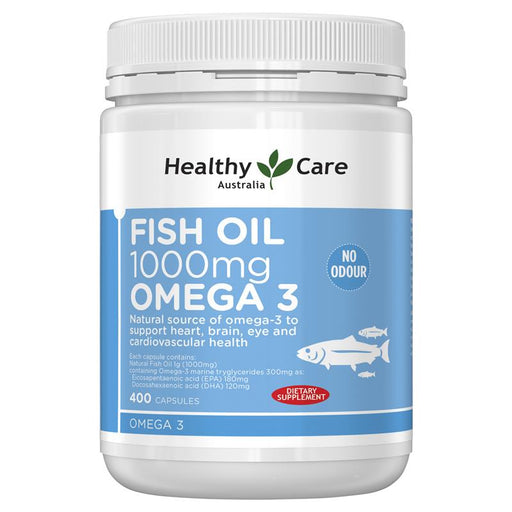 Healthy Care Fish Oil 1,000mg 400 Capsules Healthy Care