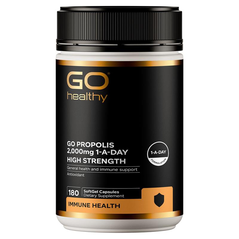 GO Healthy GO Propolis 2000mg High Strength Immune Support 180 Capsules Go Healthy
