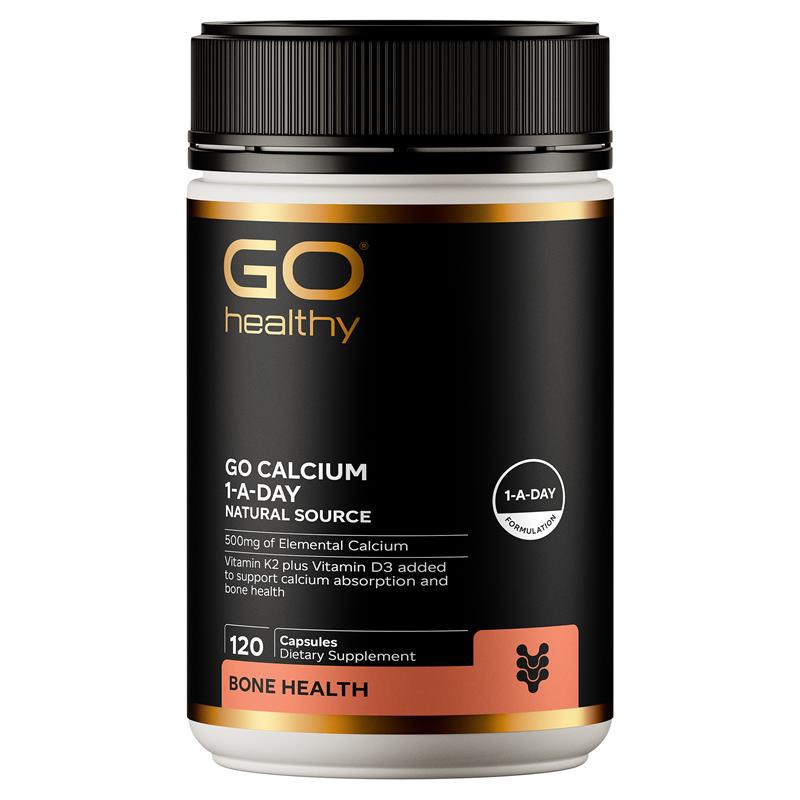 GO Healthy Calcium 1-A-Day Natural Source 120 Capsules Go Healthy