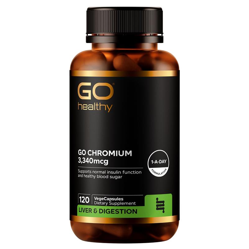 GO Healthy Chromium 3,340mcg 120 Vege Capsules Go Healthy