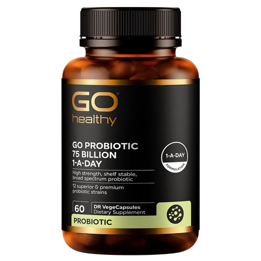 GO Healthy Probiotic 75 Billion 1-A-Day 60 Vege Capsules Go Healthy