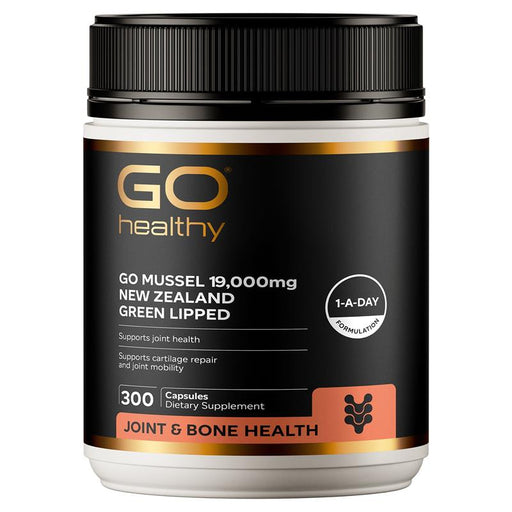 GO Healthy Mussel 19,000mg New Zealand Green Lipped 300 Vege Capsules Go Healthy