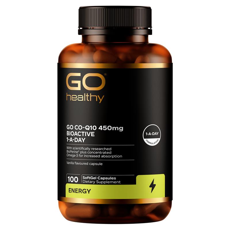 GO Healthy CoQ10 450mg Bioactive 1-A-Day 100 Capsules Go Healthy