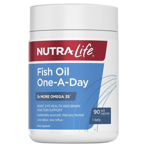 NutraLife Fish Oil One-A Day Concentrated Odourless 90 Capsules NutraLife
