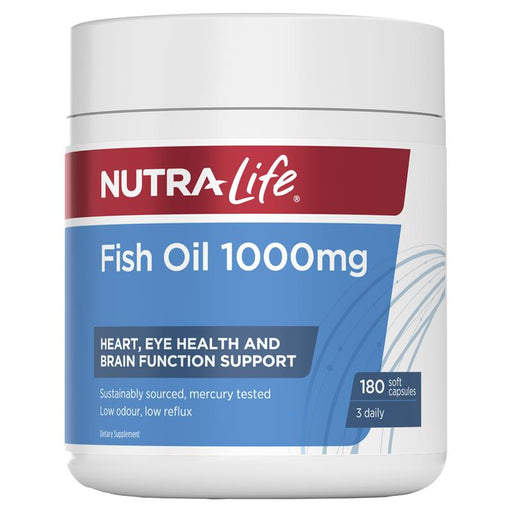 NutraLife Fish Oil 1,000mg 180 Capsules NutraLife