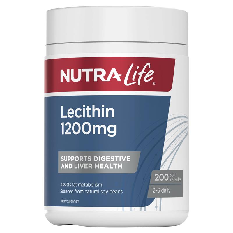 NutraLife Lecithin 1,200mg 200 Capsules NutraLife