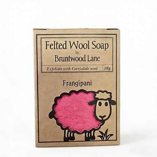 Bruntwood Lane Felted Wool Soap Frangipani 100g Bruntwood Lane