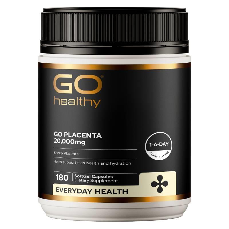 GO Healthy Placenta 20,000mg 180 Softgel Capsules Go Healthy