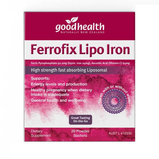 Good Health Ferrofix Lipo Iron Energy Pregnancy 20s 2g GOODHEALTH