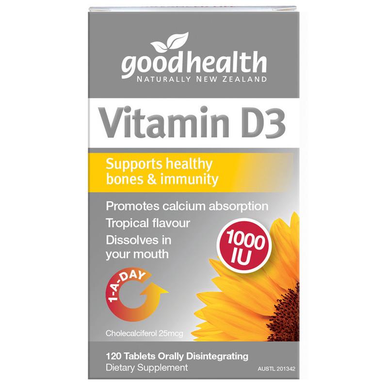 Good Health Vitamin D3 120 Tablets GOODHEALTH