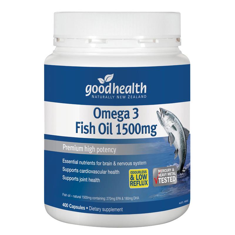Good Health Omega 3 Fish Oil 1,500mg 400 Capsules GOODHEALTH