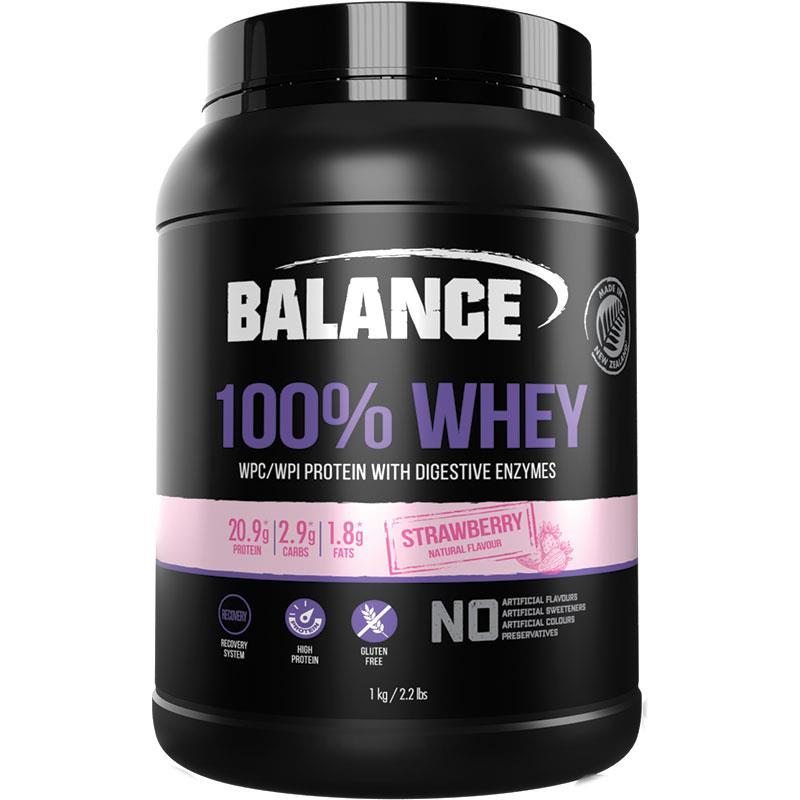Balance 100% Whey Strawberry 1kg Balance
