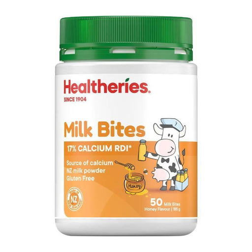 Healtheries Milk Bites New Zealand Honey Chewable Tablets 50s Healtheries
