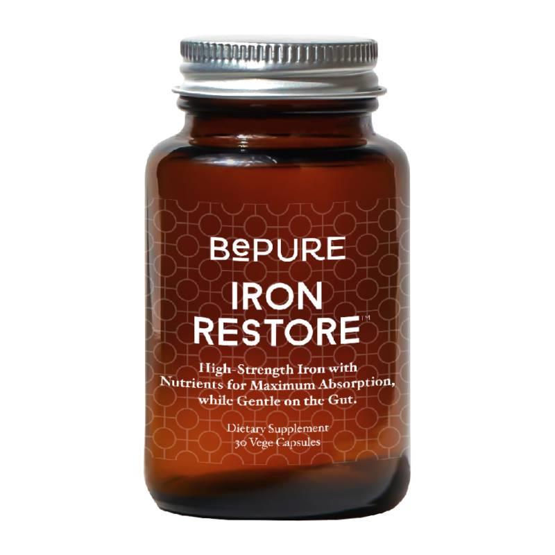 BePure Iron Restore Energy and Blood Health Supplement 30 Capsules BePure