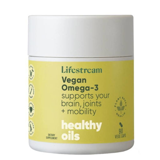 Lifestream Vegan Omega-3 EPA and DHA Algae Oil Supplement 90 Capsules Lifestream