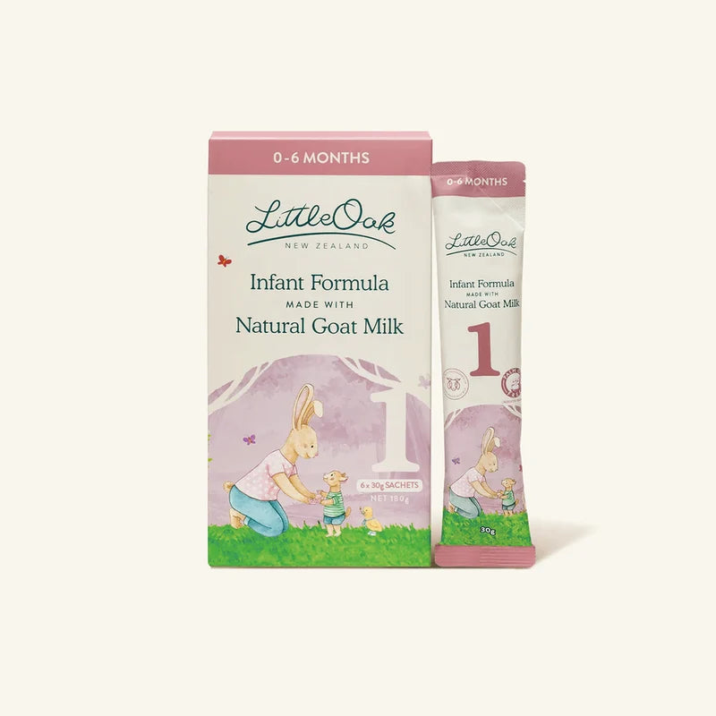 LittleOak Natural Goat Milk Infant Formula Stage 1 Sachets 6x30g LittleOak