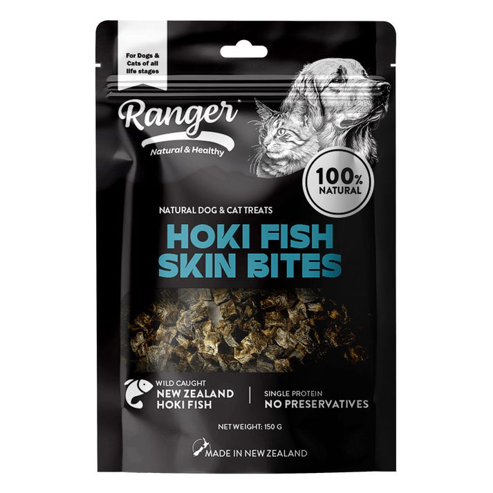 Ranger Hoki Fish Skin Bites 150g Ranger