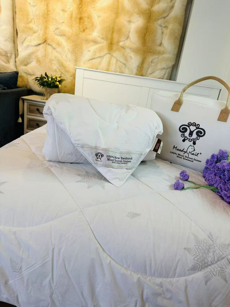 Moodynail - 100% New Zealand Made Wool Duvet Inner 350 GSM (Free Shipping) Moodynail